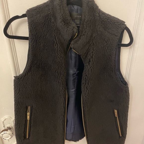 J. Crew Sherpa Vest, Black, XS - Picture 7 of 7